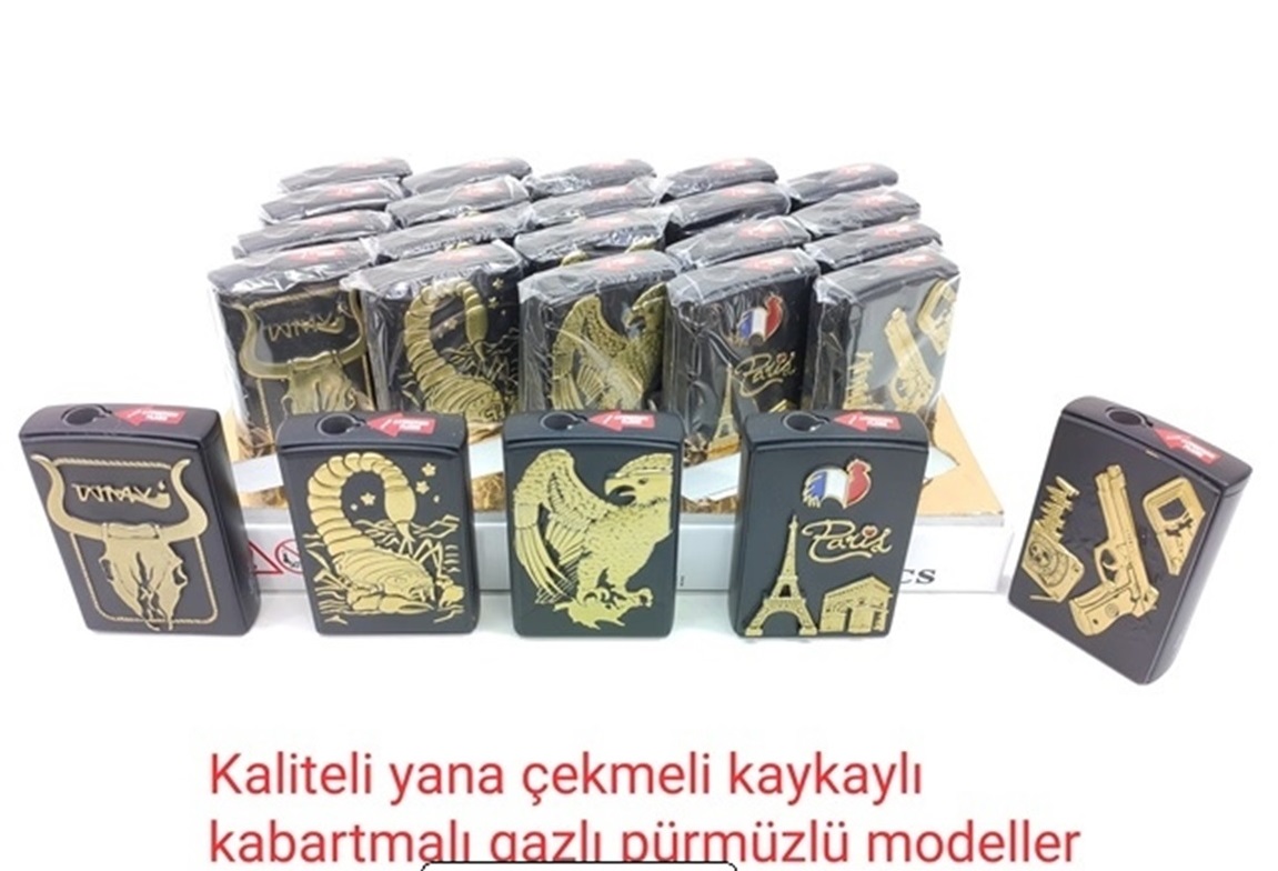 KAYKAYLI KABARTMALI PÜRMÜZLÜ GAZLI ÇAKMAK