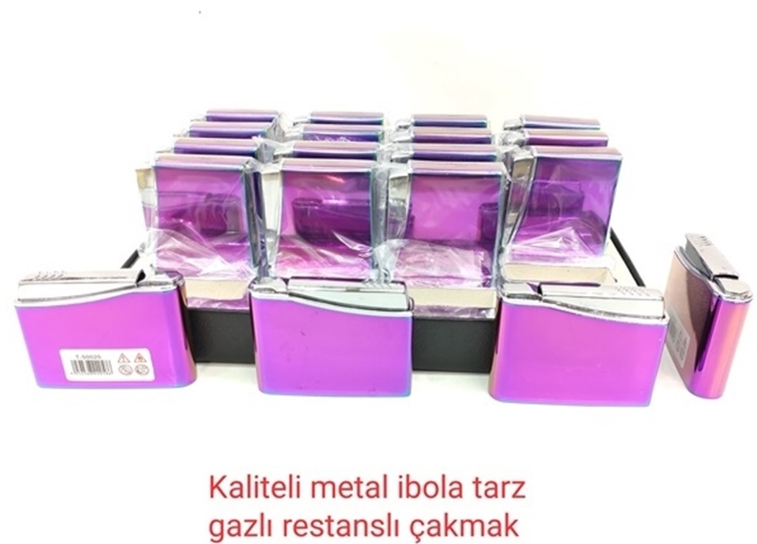 Metal,Gazlı,İbola Tarzı Rezistanslı Çakmak