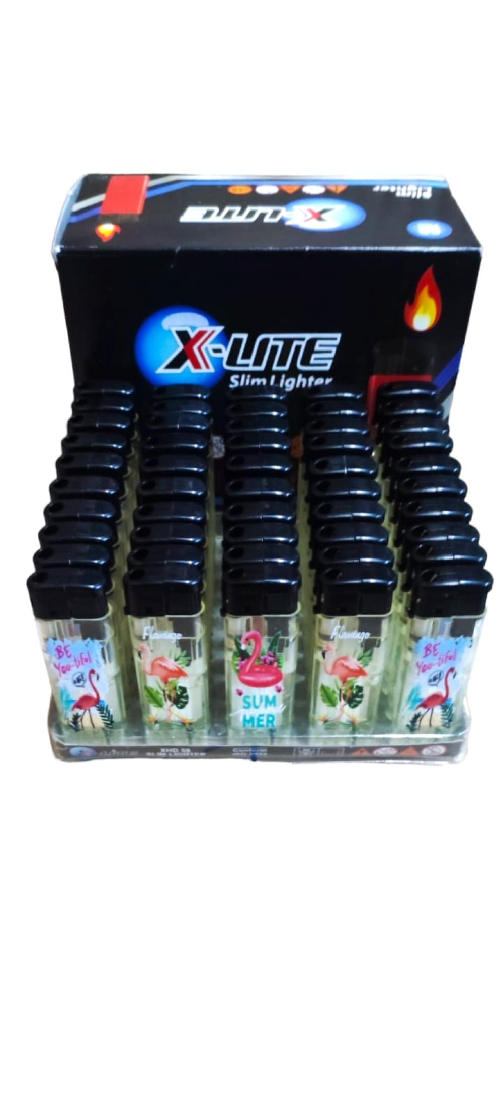 X-lite Flamingo Baskılı Şeffaf Çakmak