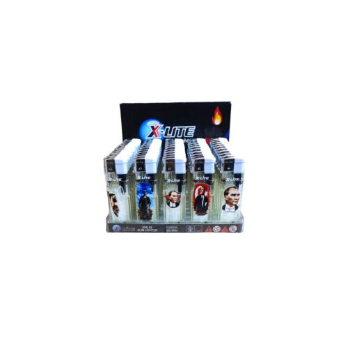 X-lite Atatürk Baskılı Şeffaf Çakmak