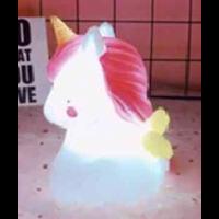 Led Işıklı Gülen Unicorn Masa Lambası