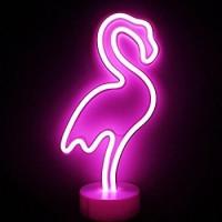 Neon Işıklı Flamingo Masa Gece Lambası
